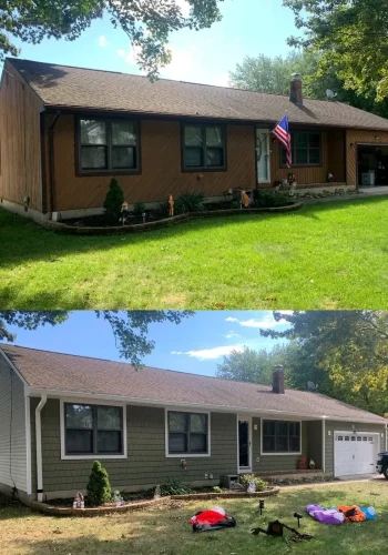 Before and after: Siding and gutters — New Jersey