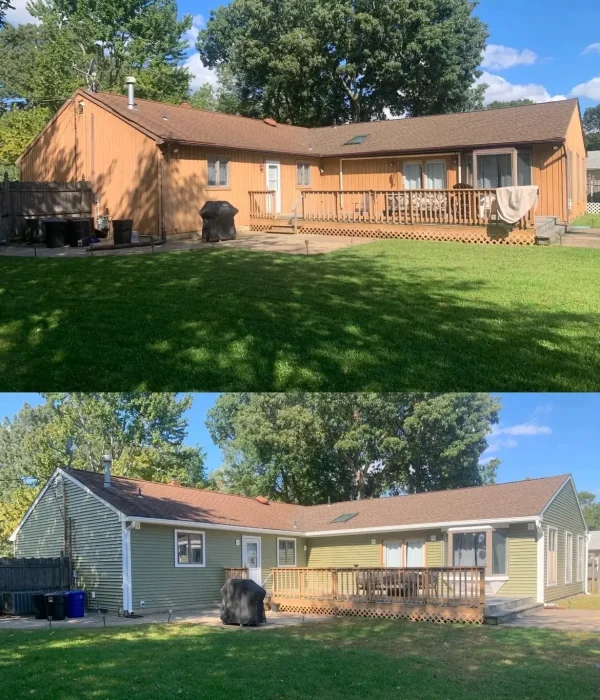Before and after: Siding and gutters — New Jersey