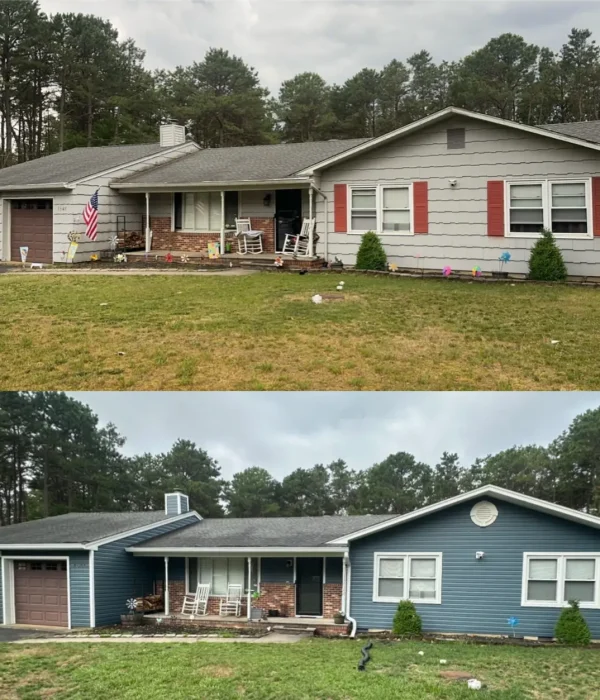Before and after: Siding and gutters — New Jersey