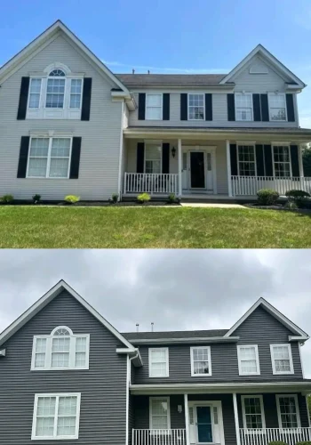 Before and after: Siding and gutters — New Jersey