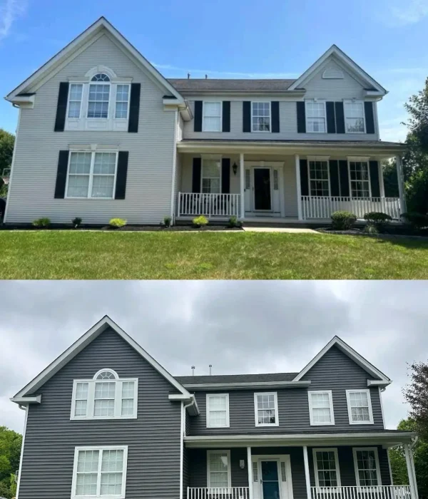 Before and after: Siding and gutters — New Jersey