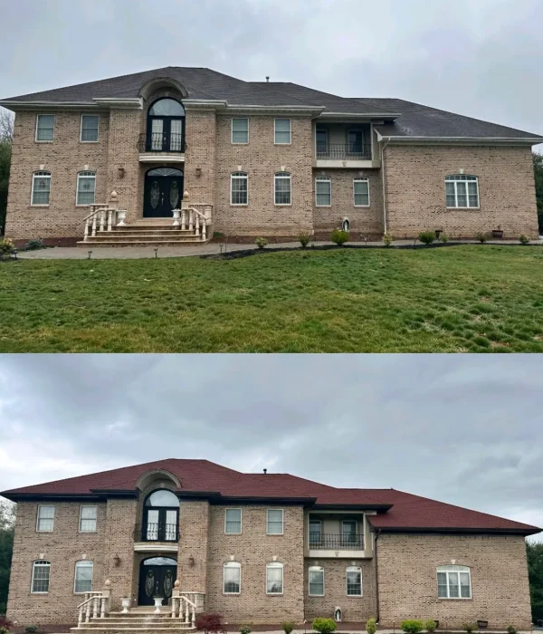 Before and after: Roofing and gutters — New Jersey