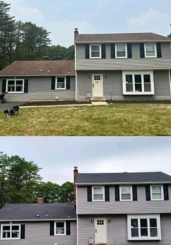 Before and after: Roofing project — New Jersey