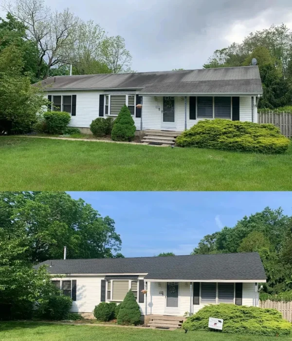 Before and after: Roofing project — New Jersey